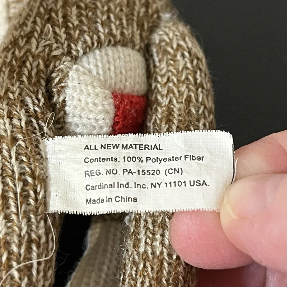 SOCK MONKEY Plush Small Stuffed Animal Toy w/ Safari Hat Cardinal Ind. 7.5